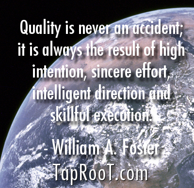 quality isnt an accident