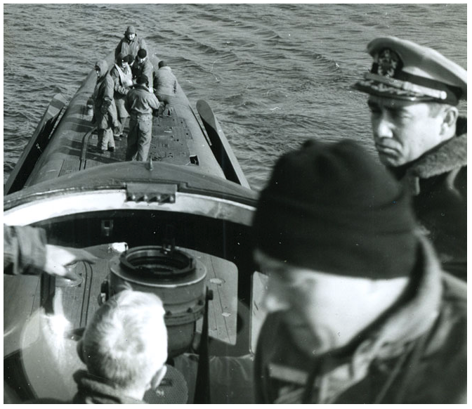 Captain Wilkinson with the USS Nautilus