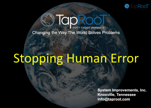Stopping Human Error