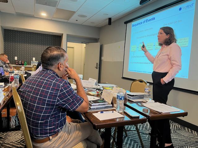 Amy Teaching a TapRooT® ® Root Cause Analysis Course